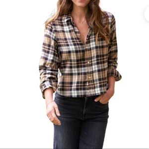 frank and eileen silvio plaid button down shirt